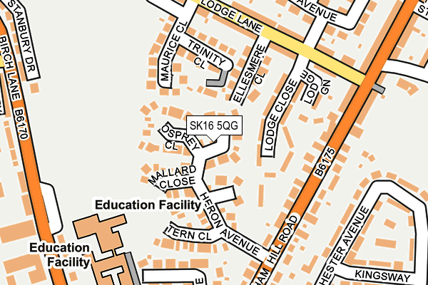 SK16 5QG map - OS OpenMap – Local (Ordnance Survey) SK16 5QG map - OS OpenMap – Local (Ordnance Survey)