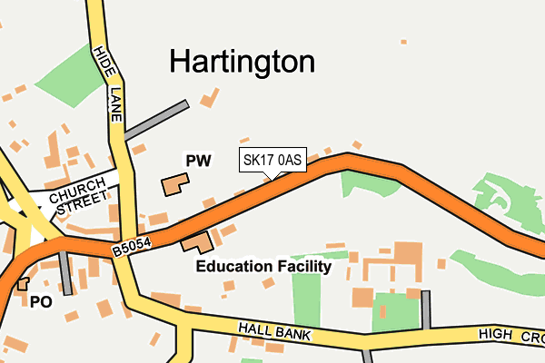 SK17 0AS map - OS OpenMap – Local (Ordnance Survey)