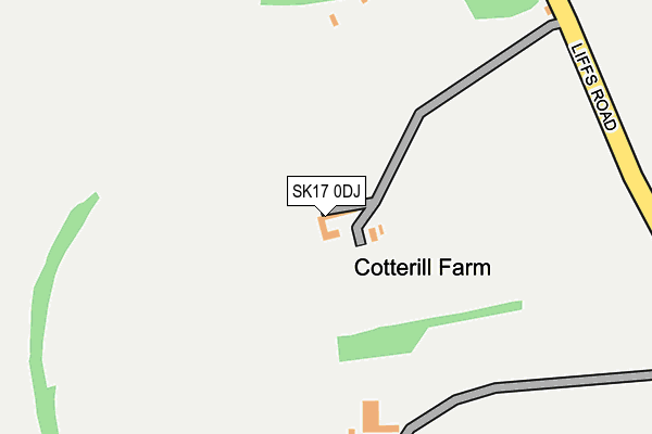 SK17 0DJ map - OS OpenMap – Local (Ordnance Survey)