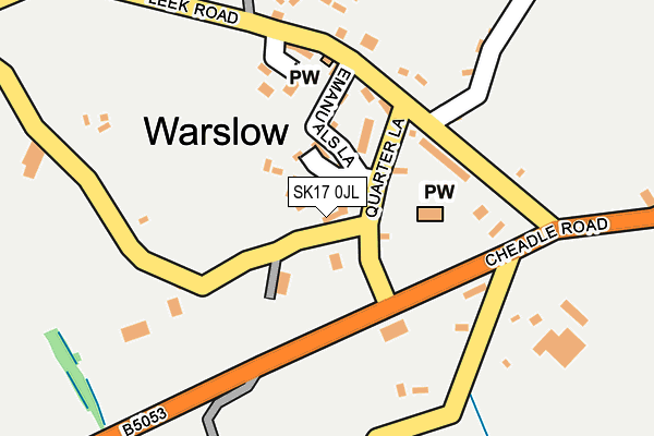 SK17 0JL map - OS OpenMap – Local (Ordnance Survey)