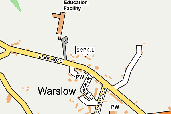 SK17 0JU map - OS OpenMap – Local (Ordnance Survey)