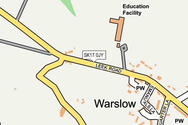 SK17 0JY map - OS OpenMap – Local (Ordnance Survey) SK17 0JY map - OS OpenMap – Local (Ordnance Survey)