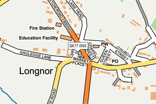 SK17 0NX map - OS OpenMap – Local (Ordnance Survey) SK17 0NX map - OS OpenMap – Local (Ordnance Survey)