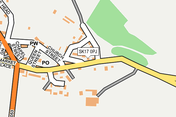 SK17 0PJ map - OS OpenMap – Local (Ordnance Survey) SK17 0PJ map - OS OpenMap – Local (Ordnance Survey)