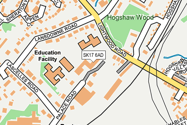 SK17 6AD map - OS OpenMap – Local (Ordnance Survey) SK17 6AD map - OS OpenMap – Local (Ordnance Survey)