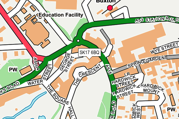 SK17 6BQ map - OS OpenMap – Local (Ordnance Survey)