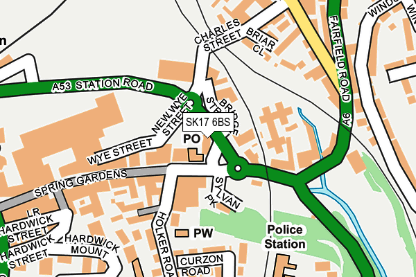 SK17 6BS map - OS OpenMap – Local (Ordnance Survey) SK17 6BS map - OS OpenMap – Local (Ordnance Survey)