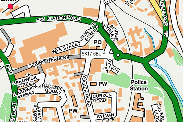 SK17 6BU map - OS OpenMap – Local (Ordnance Survey)