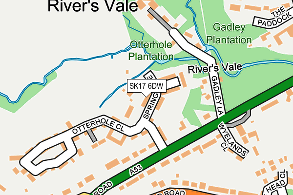 SK17 6DW map - OS OpenMap – Local (Ordnance Survey)
