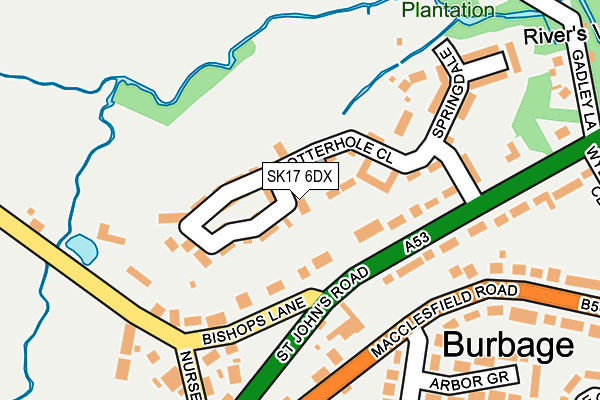 SK17 6DX map - OS OpenMap – Local (Ordnance Survey) SK17 6DX map - OS OpenMap – Local (Ordnance Survey)