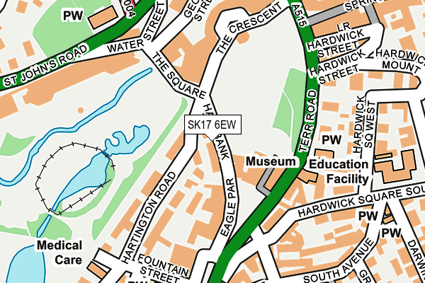 SK17 6EW map - OS OpenMap – Local (Ordnance Survey) SK17 6EW map - OS OpenMap – Local (Ordnance Survey)