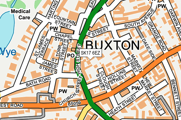 SK17 6EZ map - OS OpenMap – Local (Ordnance Survey)