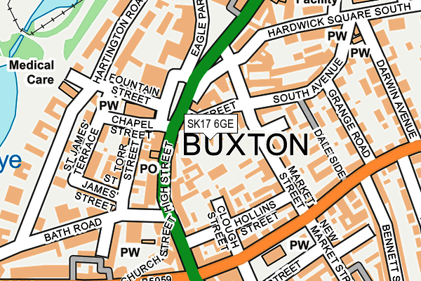 SK17 6GE map - OS OpenMap – Local (Ordnance Survey)