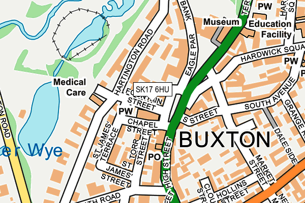 SK17 6HU map - OS OpenMap – Local (Ordnance Survey)
