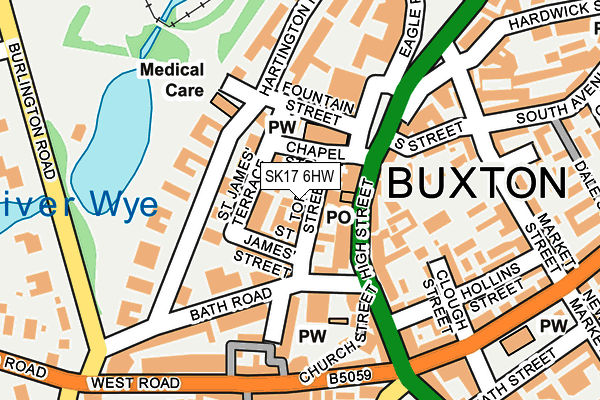 SK17 6HW map - OS OpenMap – Local (Ordnance Survey) SK17 6HW map - OS OpenMap – Local (Ordnance Survey)