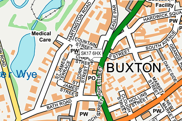 SK17 6HX map - OS OpenMap – Local (Ordnance Survey)