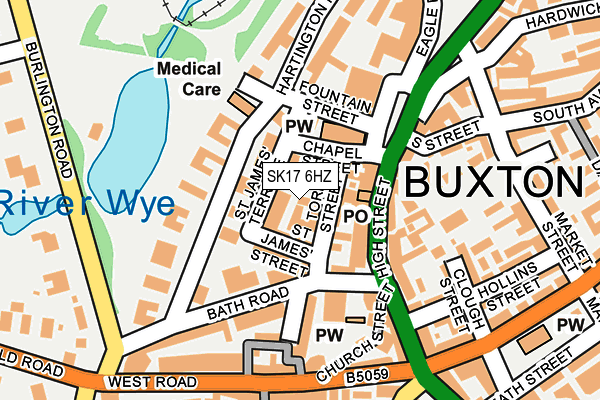 SK17 6HZ map - OS OpenMap – Local (Ordnance Survey)