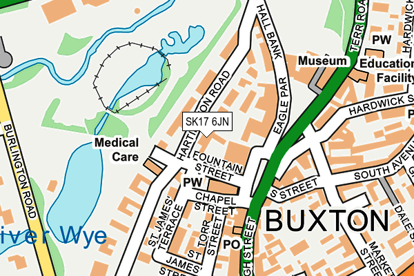 SK17 6JN map - OS OpenMap – Local (Ordnance Survey)