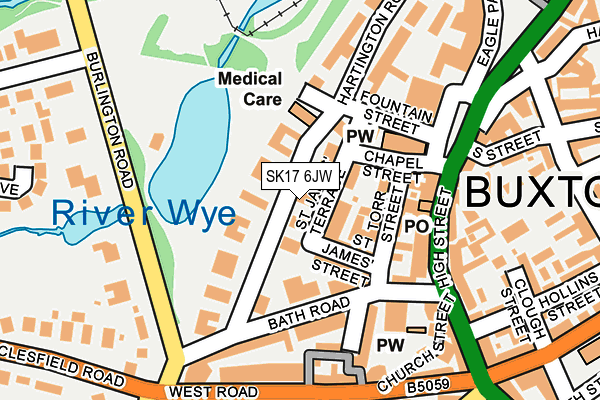 SK17 6JW map - OS OpenMap – Local (Ordnance Survey)
