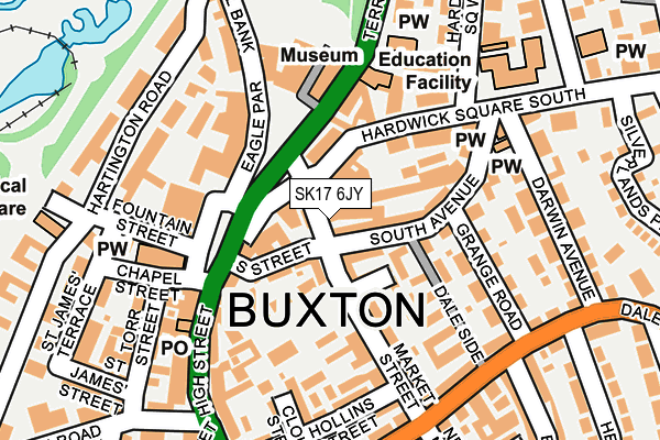 SK17 6JY map - OS OpenMap – Local (Ordnance Survey) SK17 6JY map - OS OpenMap – Local (Ordnance Survey)