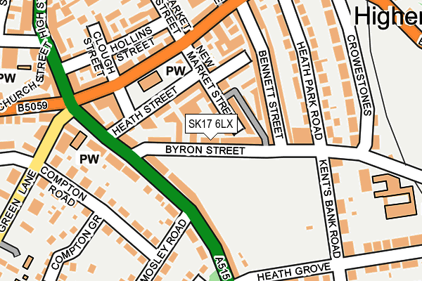 SK17 6LX map - OS OpenMap – Local (Ordnance Survey)