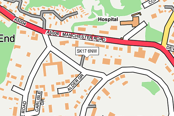 SK17 6NW map - OS OpenMap – Local (Ordnance Survey) SK17 6NW map - OS OpenMap – Local (Ordnance Survey)
