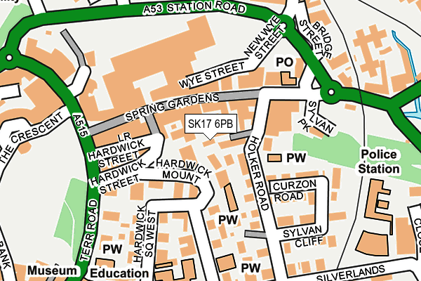 SK17 6PB map - OS OpenMap – Local (Ordnance Survey) SK17 6PB map - OS OpenMap – Local (Ordnance Survey)