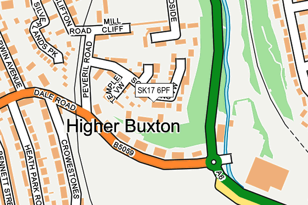 SK17 6PF map - OS OpenMap – Local (Ordnance Survey) SK17 6PF map - OS OpenMap – Local (Ordnance Survey)