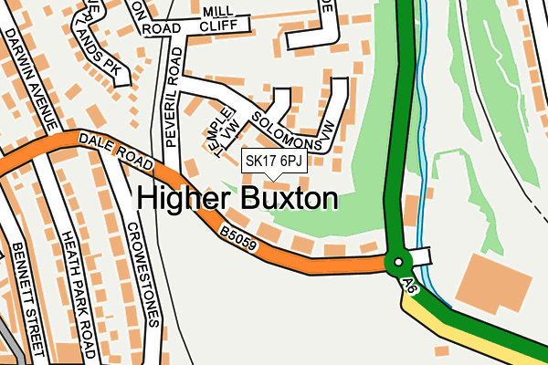 SK17 6PJ map - OS OpenMap – Local (Ordnance Survey) SK17 6PJ map - OS OpenMap – Local (Ordnance Survey)