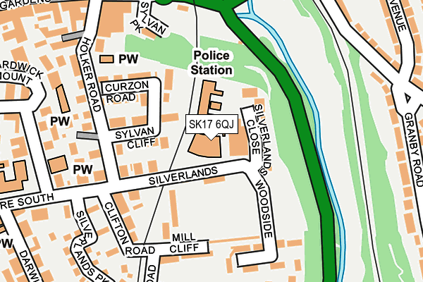 SK17 6QJ map - OS OpenMap – Local (Ordnance Survey) SK17 6QJ map - OS OpenMap – Local (Ordnance Survey)