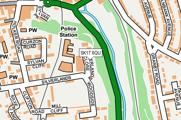 SK17 6QU map - OS OpenMap – Local (Ordnance Survey)
