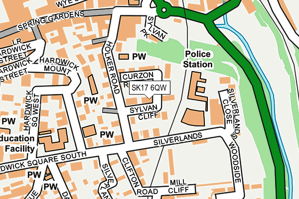 SK17 6QW map - OS OpenMap – Local (Ordnance Survey) SK17 6QW map - OS OpenMap – Local (Ordnance Survey)