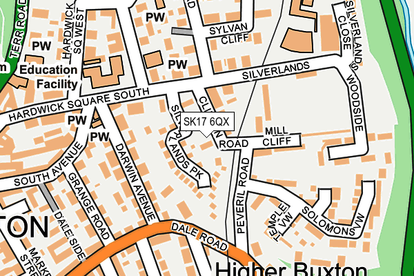 SK17 6QX map - OS OpenMap – Local (Ordnance Survey)