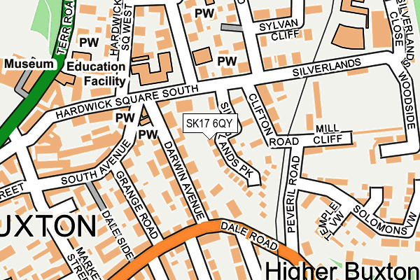 SK17 6QY map - OS OpenMap – Local (Ordnance Survey)