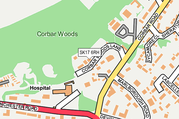 SK17 6RH map - OS OpenMap – Local (Ordnance Survey) SK17 6RH map - OS OpenMap – Local (Ordnance Survey)
