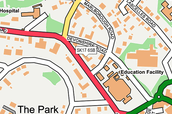 SK17 6SB map - OS OpenMap – Local (Ordnance Survey) SK17 6SB map - OS OpenMap – Local (Ordnance Survey)