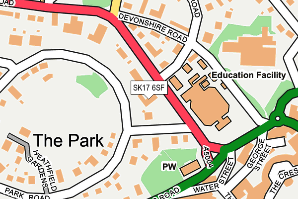 SK17 6SF map - OS OpenMap – Local (Ordnance Survey) SK17 6SF map - OS OpenMap – Local (Ordnance Survey)
