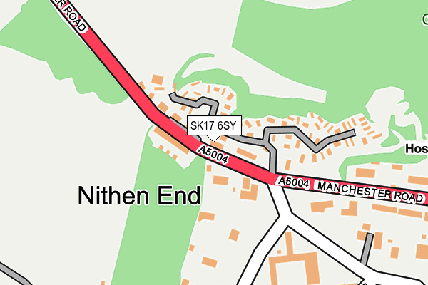 SK17 6SY map - OS OpenMap – Local (Ordnance Survey)
