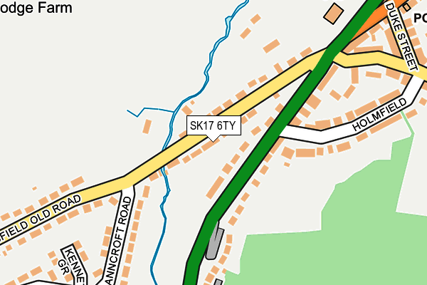 SK17 6TY map - OS OpenMap – Local (Ordnance Survey)