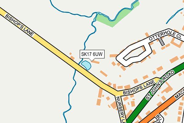 SK17 6UW map - OS OpenMap – Local (Ordnance Survey)
