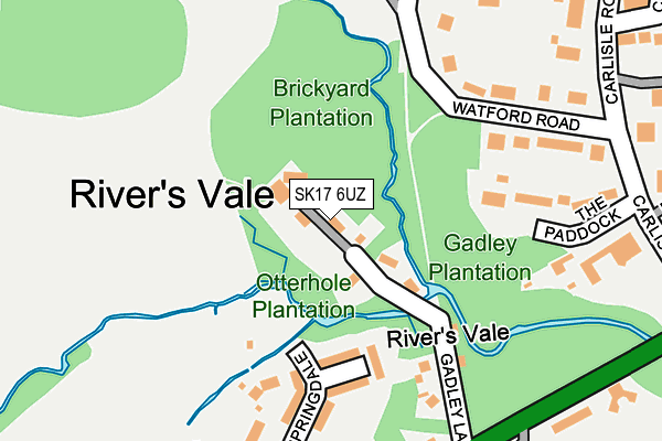SK17 6UZ map - OS OpenMap – Local (Ordnance Survey)