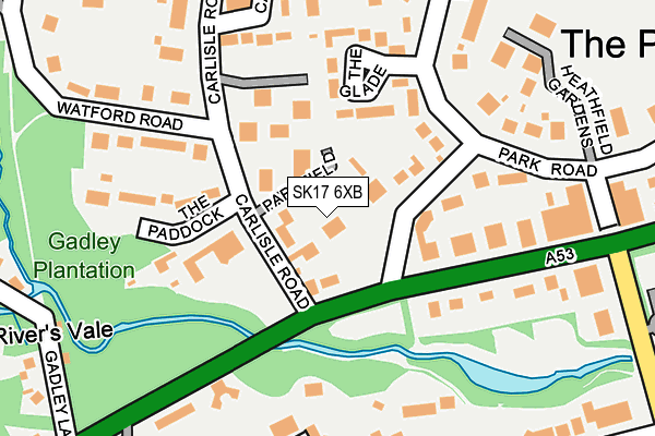 SK17 6XB map - OS OpenMap – Local (Ordnance Survey) SK17 6XB map - OS OpenMap – Local (Ordnance Survey)