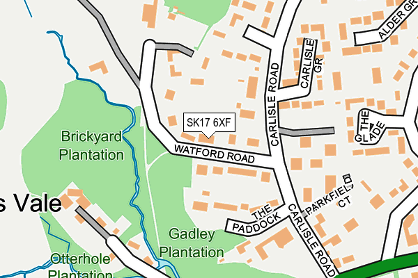 SK17 6XF map - OS OpenMap – Local (Ordnance Survey) SK17 6XF map - OS OpenMap – Local (Ordnance Survey)