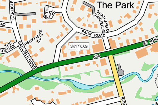 SK17 6XG map - OS OpenMap – Local (Ordnance Survey)