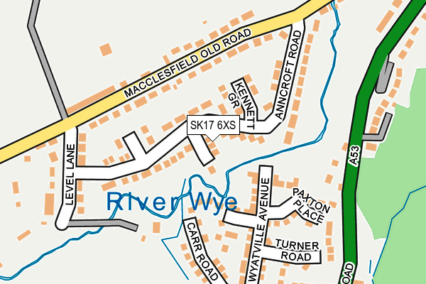 SK17 6XS map - OS OpenMap – Local (Ordnance Survey) SK17 6XS map - OS OpenMap – Local (Ordnance Survey)