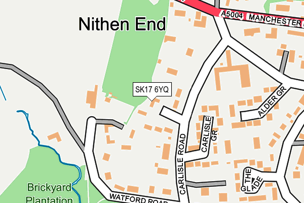 SK17 6YQ map - OS OpenMap – Local (Ordnance Survey)