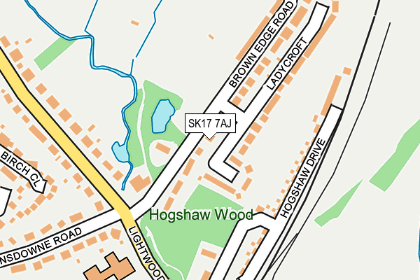 SK17 7AJ map - OS OpenMap – Local (Ordnance Survey)