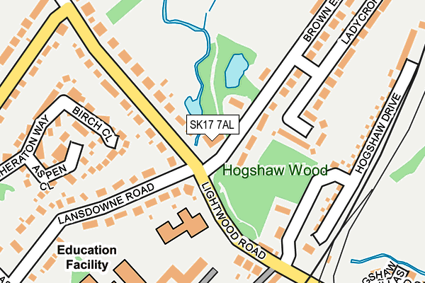 SK17 7AL map - OS OpenMap – Local (Ordnance Survey) SK17 7AL map - OS OpenMap – Local (Ordnance Survey)