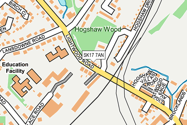 SK17 7AN map - OS OpenMap – Local (Ordnance Survey) SK17 7AN map - OS OpenMap – Local (Ordnance Survey)