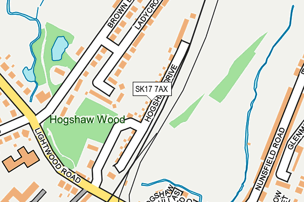SK17 7AX map - OS OpenMap – Local (Ordnance Survey) SK17 7AX map - OS OpenMap – Local (Ordnance Survey)